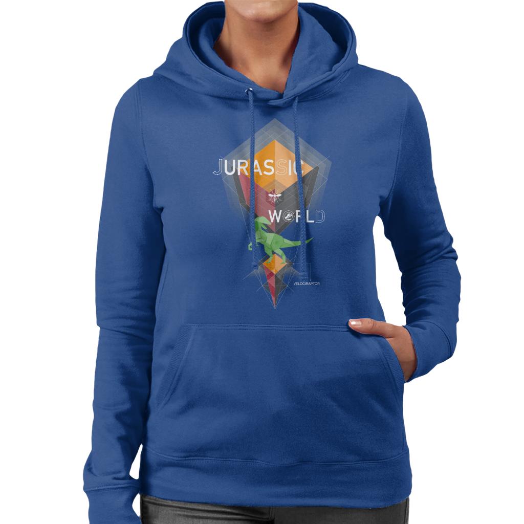 Jurassic World Velociraptor Prism Aesthetic Women's Hooded product image 4