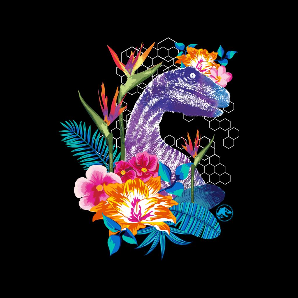 Jurassic Park Velociraptor Colourful Jungle Men's T-Shirt product image 2