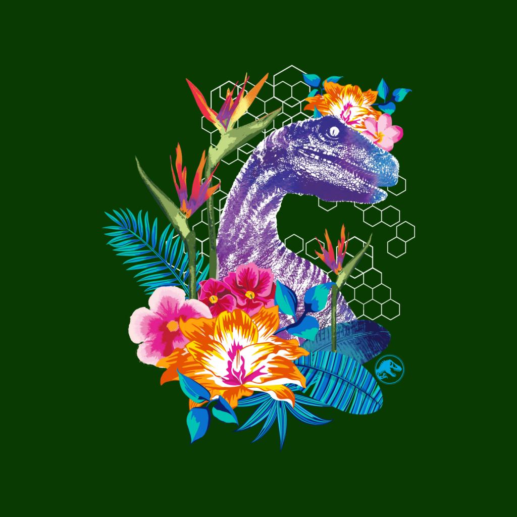 Jurassic Park Velociraptor Colourful Jungle Women's T-Shirt product image 5