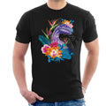 Jurassic Park Velociraptor Colourful Jungle Men's T-Shirt product image 1