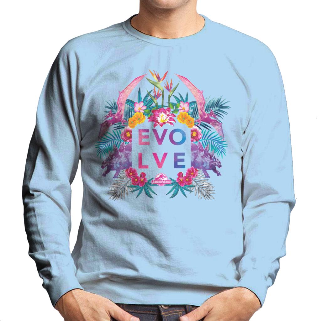 Jurassic Park Evolve Floral Aesthetic Men's Sweatshirt product image 4