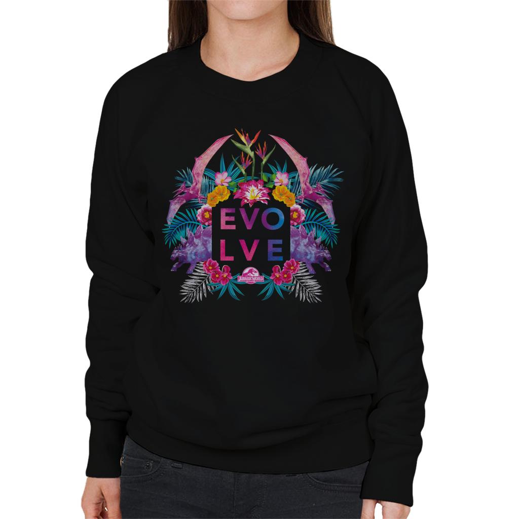 Jurassic Park Evolve Floral Aesthetic Women's Sweatshirt product image 1