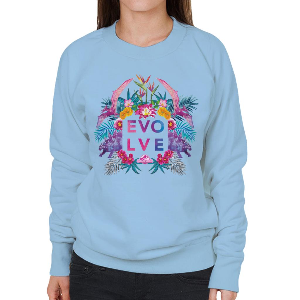 Jurassic Park Evolve Floral Aesthetic Women's Sweatshirt product image 4
