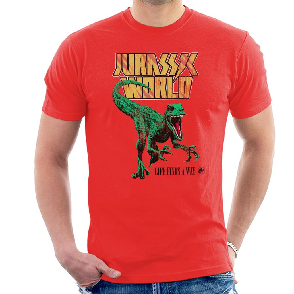 Jurassic World Velociraptor Life Finds A Way Men's T-Shirt product image 6