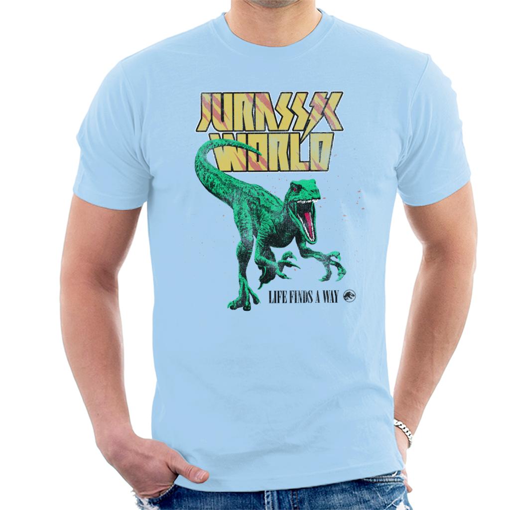 Jurassic World Velociraptor Life Finds A Way Men's T-Shirt product image 4