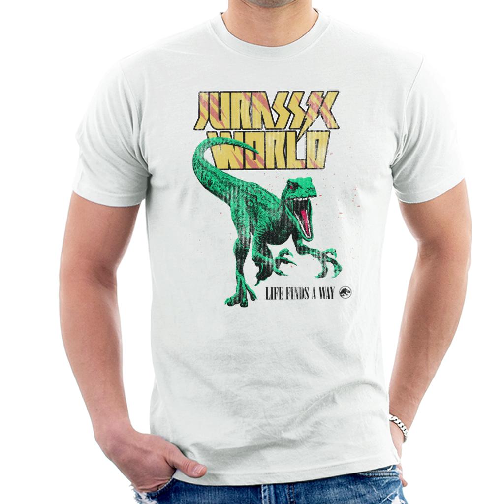 Jurassic World Velociraptor Life Finds A Way Men's T-Shirt product image 1