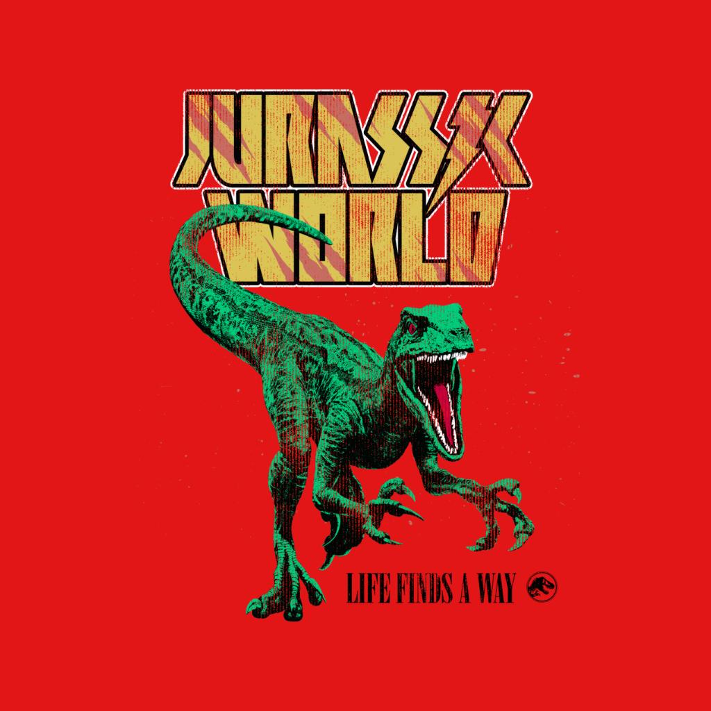 Jurassic World Velociraptor Life Finds A Way Men's T-Shirt product image 7
