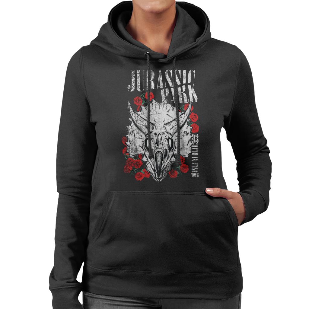 Jurassic Park Triceratops Roses Women's Hooded Sweatshirt product image 1