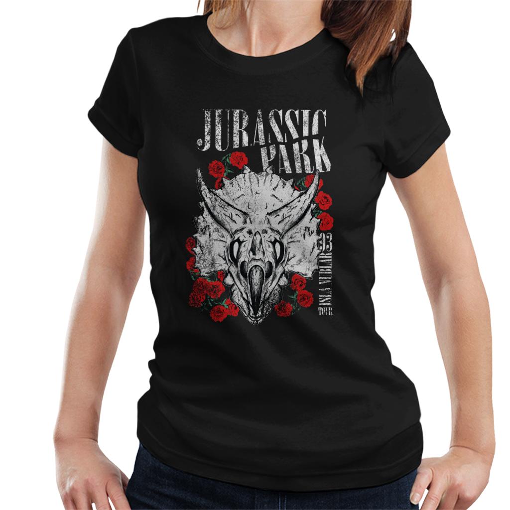 Jurassic Park Triceratops Roses Women's T-Shirt product image 1