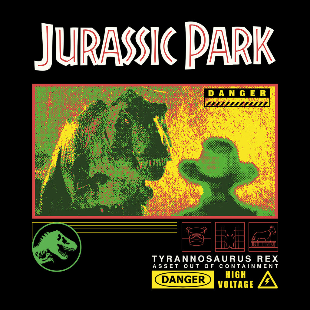 Jurassic Park T Rex Danger High Voltage Men's T-Shirt product image 2