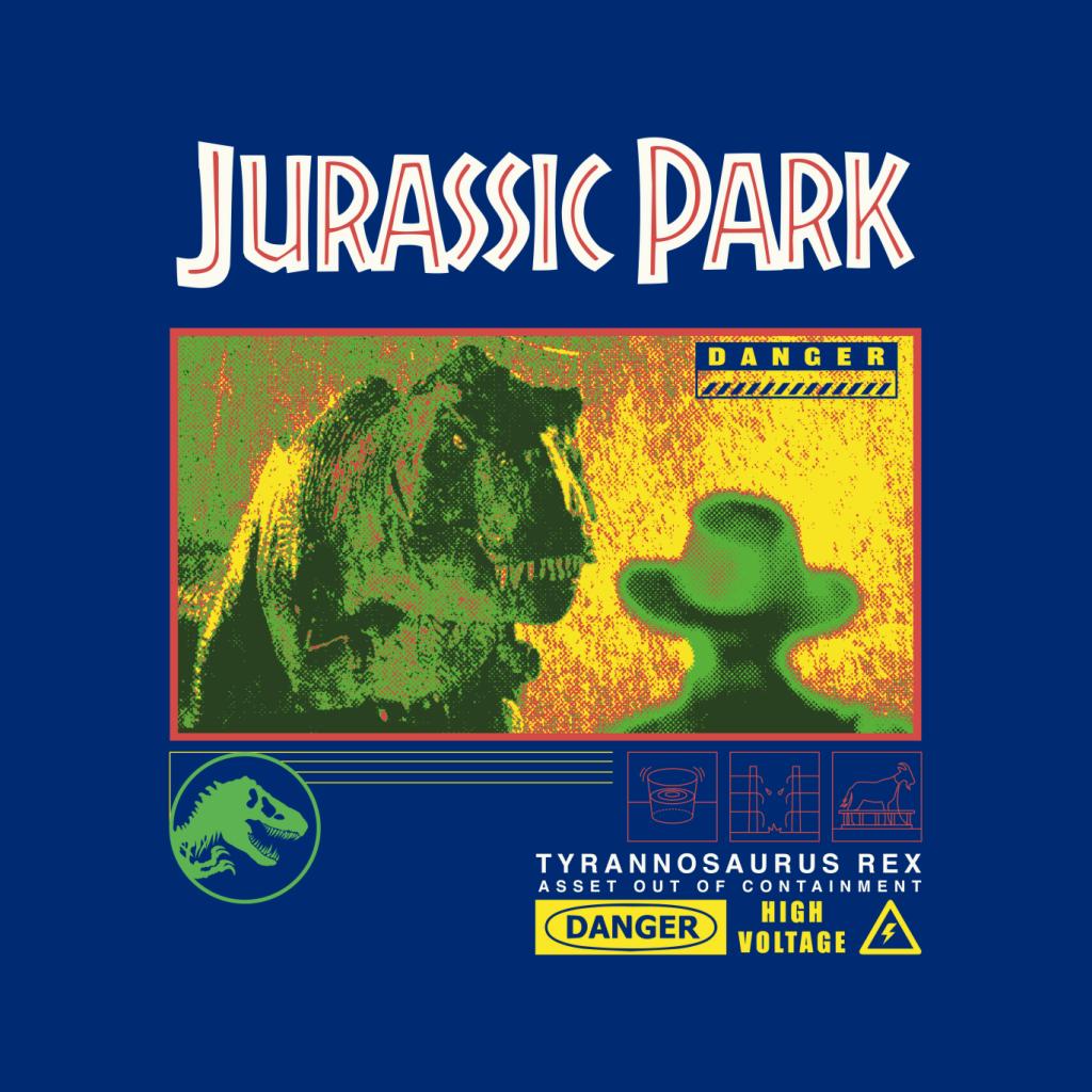 Jurassic Park T Rex Danger High Voltage Women's T-Shirt product image 5