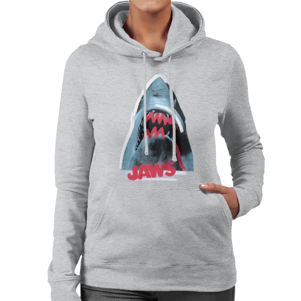 Jaws Red Teeth Women's Hooded Sweatshirt