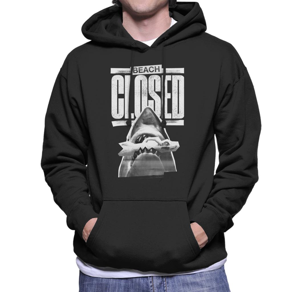 Jaws 1975 Beach Closed Men's Hooded Sweatshirt