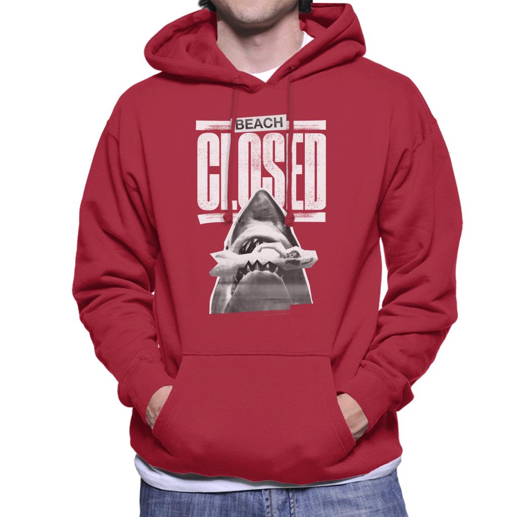 Jaws 1975 Beach Closed Men's Hooded Sweatshirt