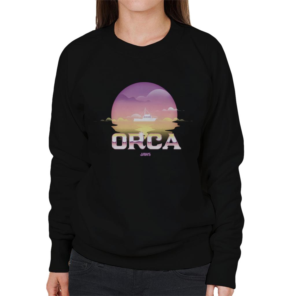 Jaws Orca Sunset In The Sea Women's Sweatshirt
