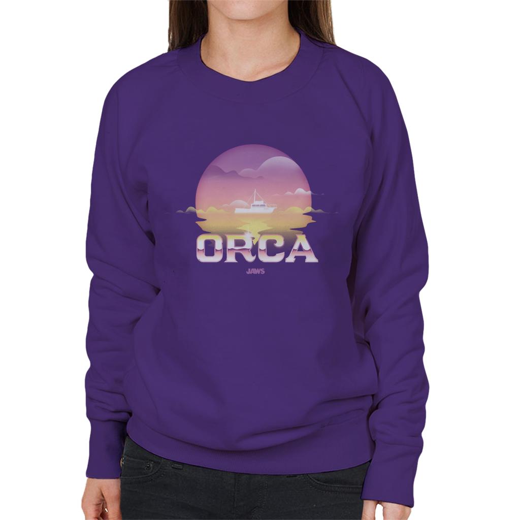 Jaws Orca Sunset In The Sea Women's Sweatshirt