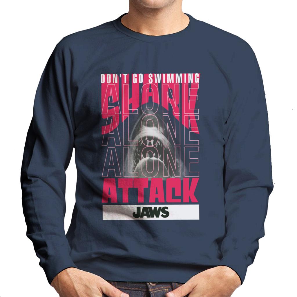 Jaws Don't Go Swimming Alone Men's Sweatshirt