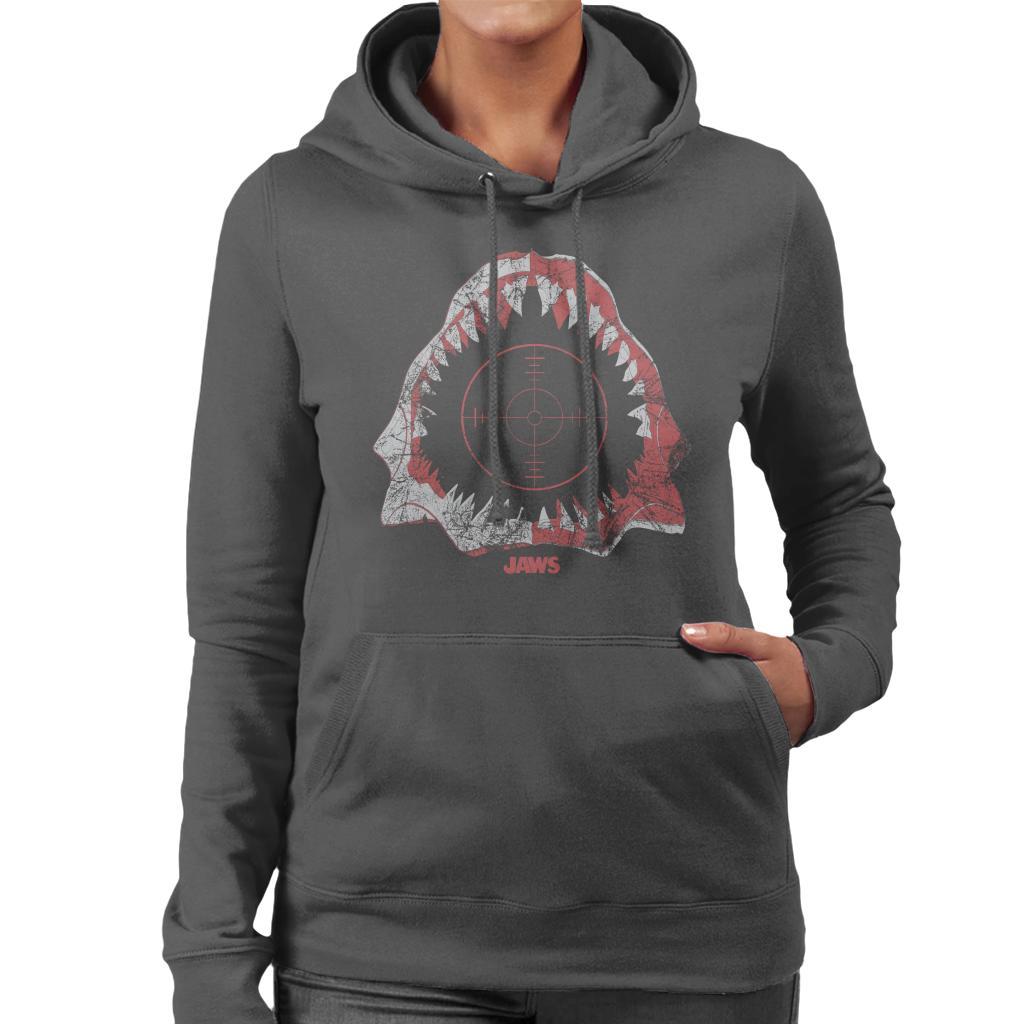 Jaws Cross Hairs Women's Hooded Sweatshirt