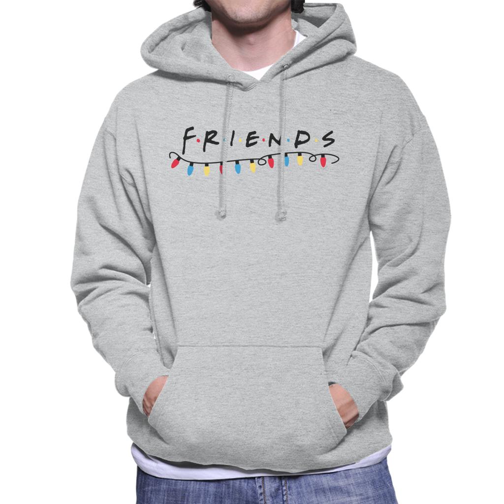 Friends Christmas Logo Festive Lights Men's Hooded product image 1