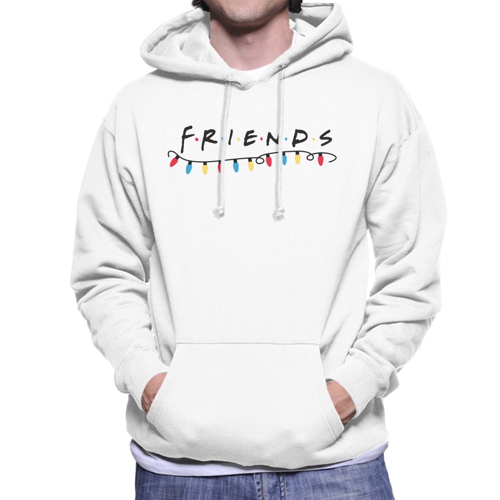 Friends Christmas Logo Festive Lights Men's Hooded product image 4