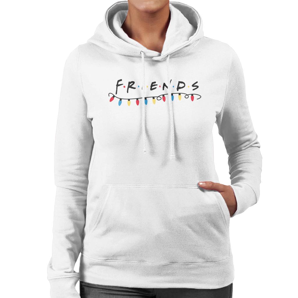 Friends Christmas Logo Festive Lights Women's Hooded product image 4