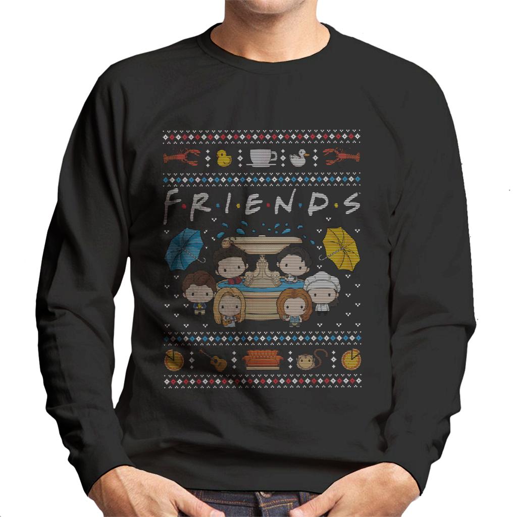 Friends Christmas Opening Scene Men's Sweatshirt product image 1