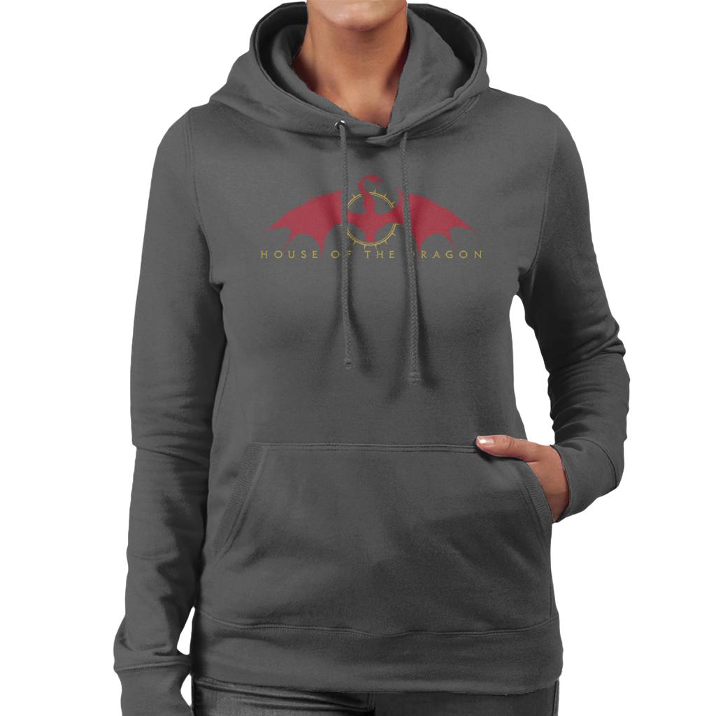 House Of The Dragon Caraxes Red Silhouette Women's Hooded product image 4