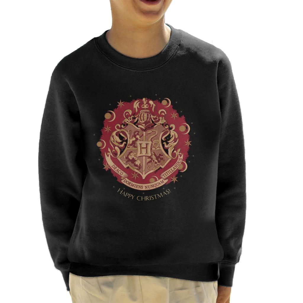 Harry Potter Christmas Hogwarts Crest Kid's Sweatshirt product image 1