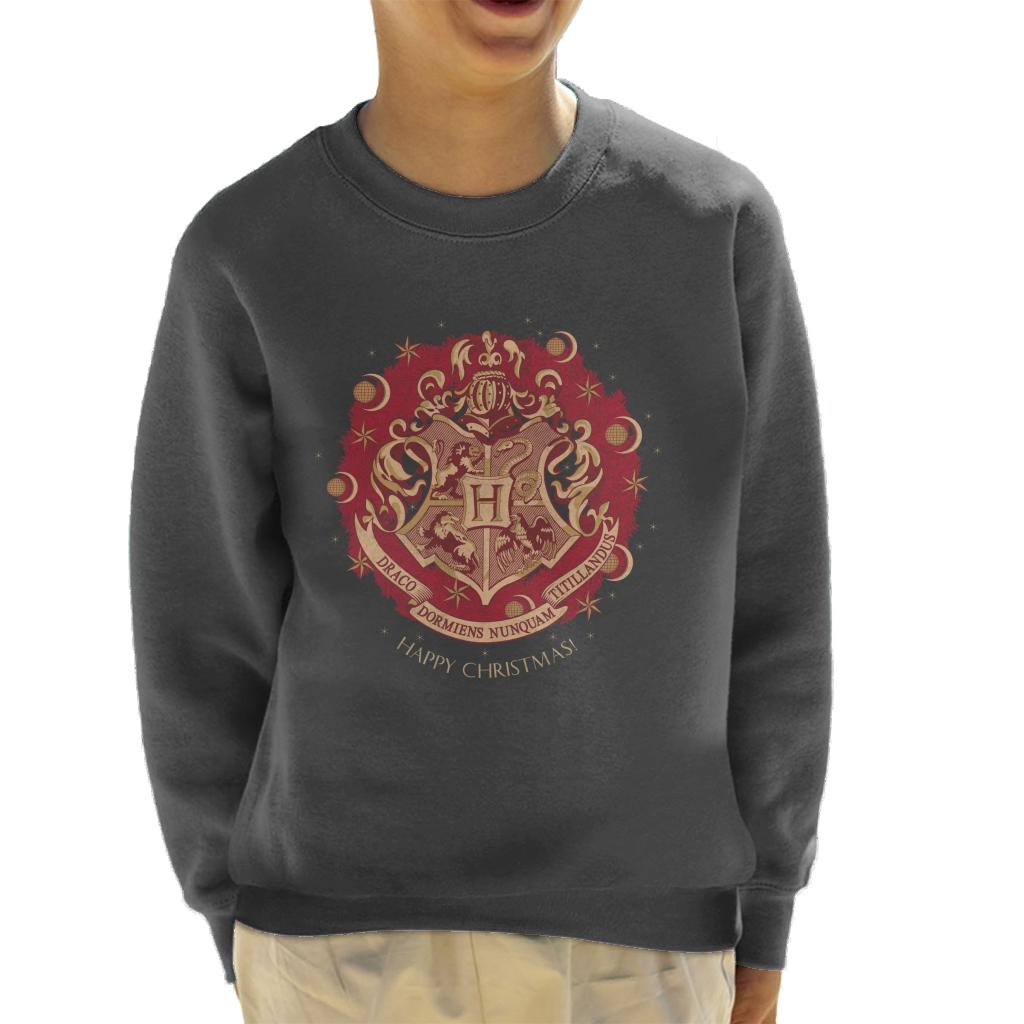 Harry Potter Christmas Hogwarts Crest Kid's Sweatshirt product image 4