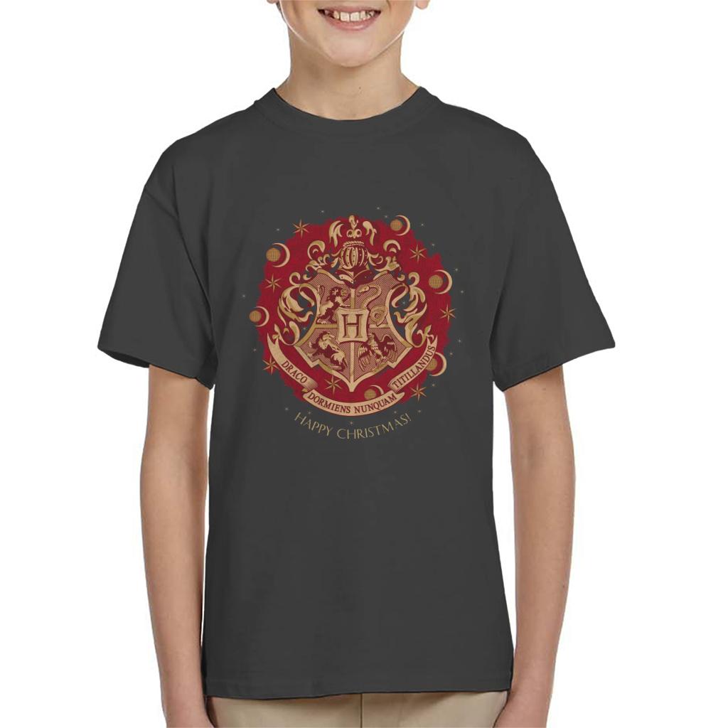 Harry Potter Christmas Hogwarts Crest Kid's T-Shirt product image 4