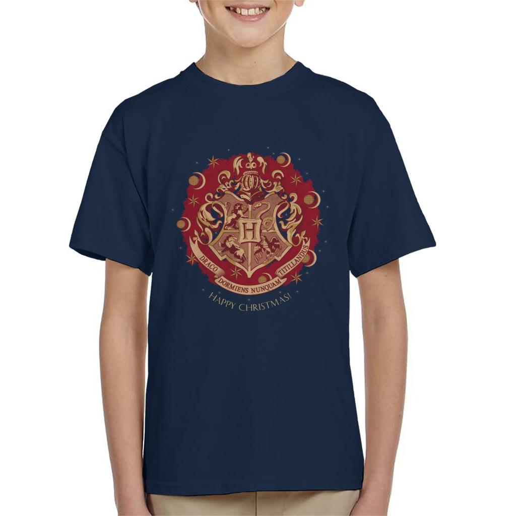 Harry Potter Christmas Hogwarts Crest Kid's T-Shirt product image 6