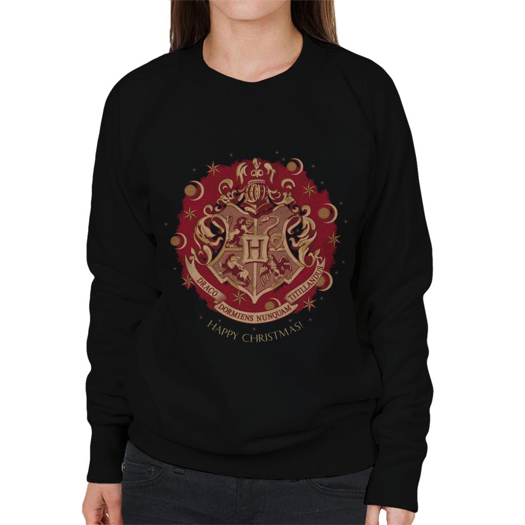 Harry Potter Christmas Hogwarts Crest Women's Sweatshirt product image 1