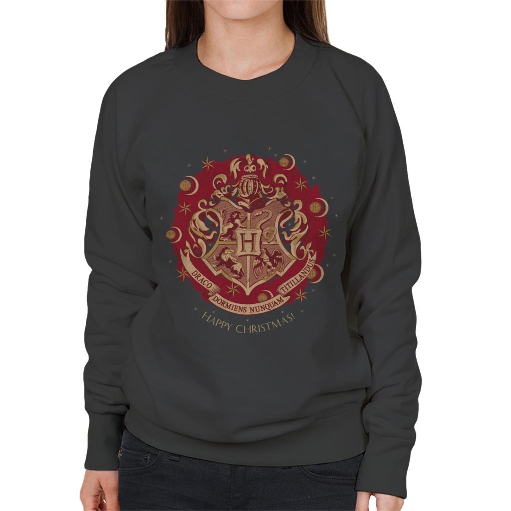 Harry Potter Christmas Hogwarts Crest Women's Sweatshirt product image 4