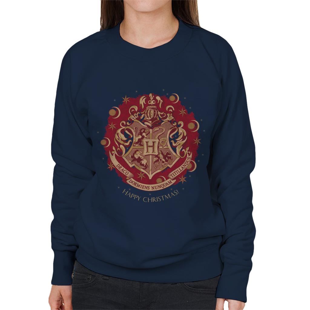 Harry Potter Christmas Hogwarts Crest Women's Sweatshirt product image 6