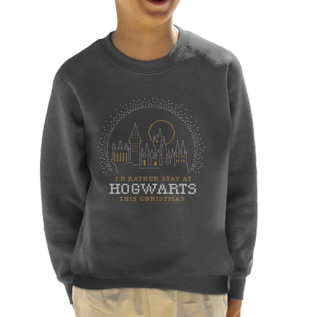 Harry Potter Christmas Staying At Hogwarts Kid's Sweatshirt product image 4