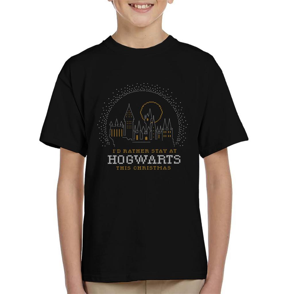 Harry Potter Christmas Staying At Hogwarts Kid's T-Shirt product image 1