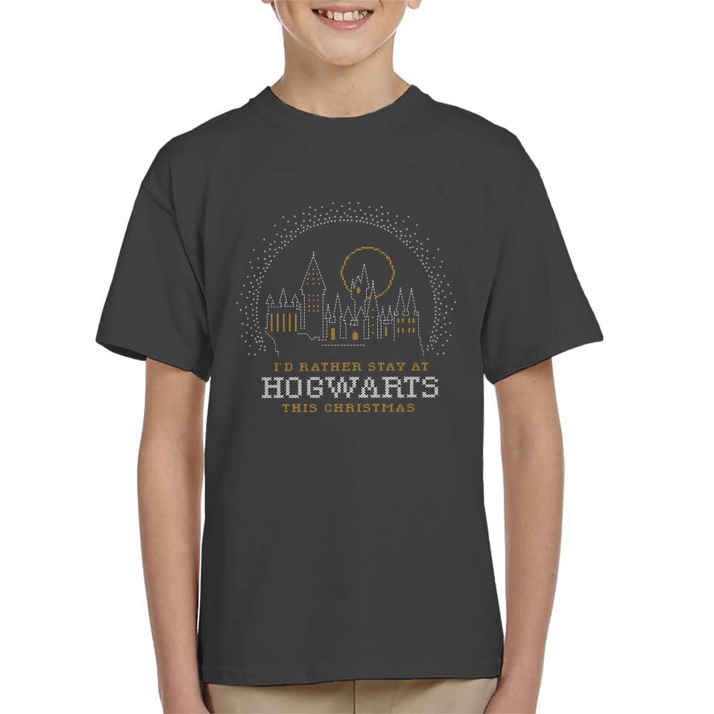 Harry Potter Christmas Staying At Hogwarts Kid's T-Shirt product image 4