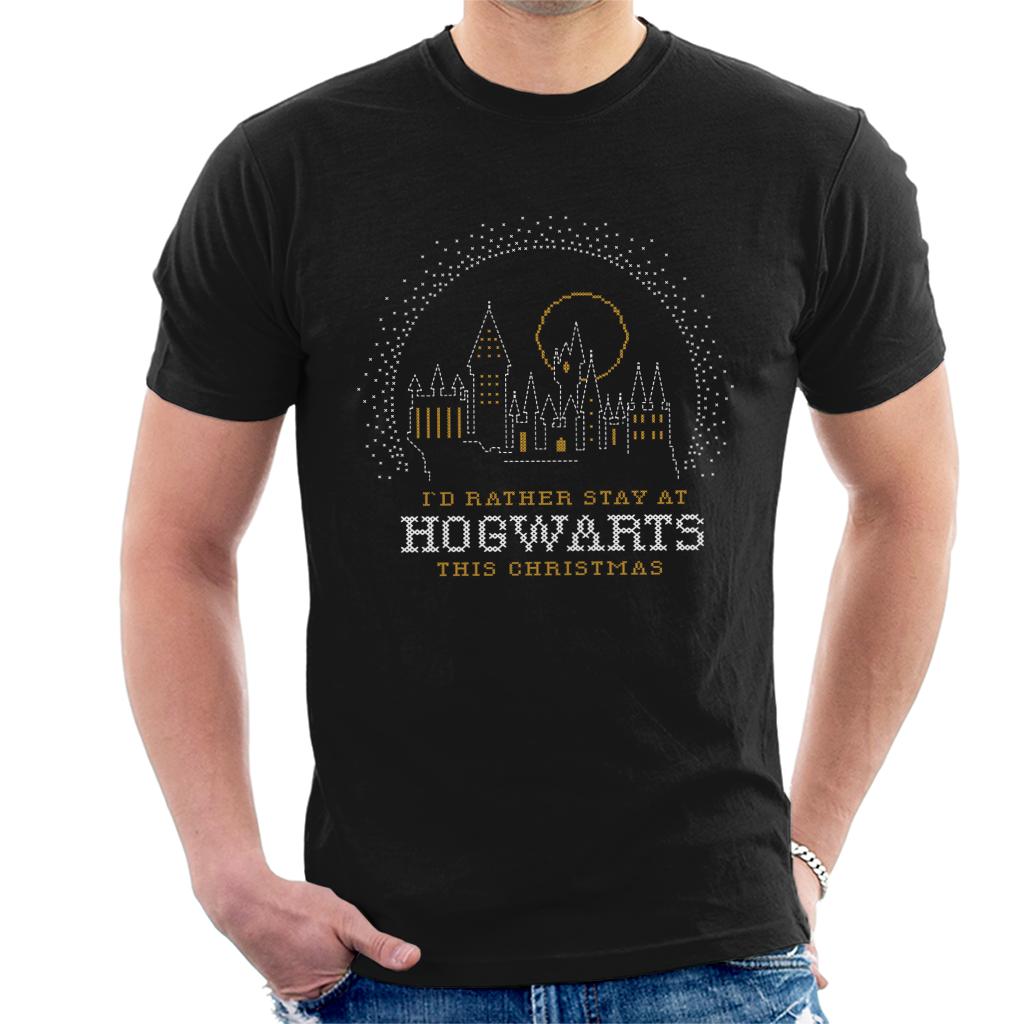 Harry Potter Christmas Staying At Hogwarts Men's T-Shirt product image 1