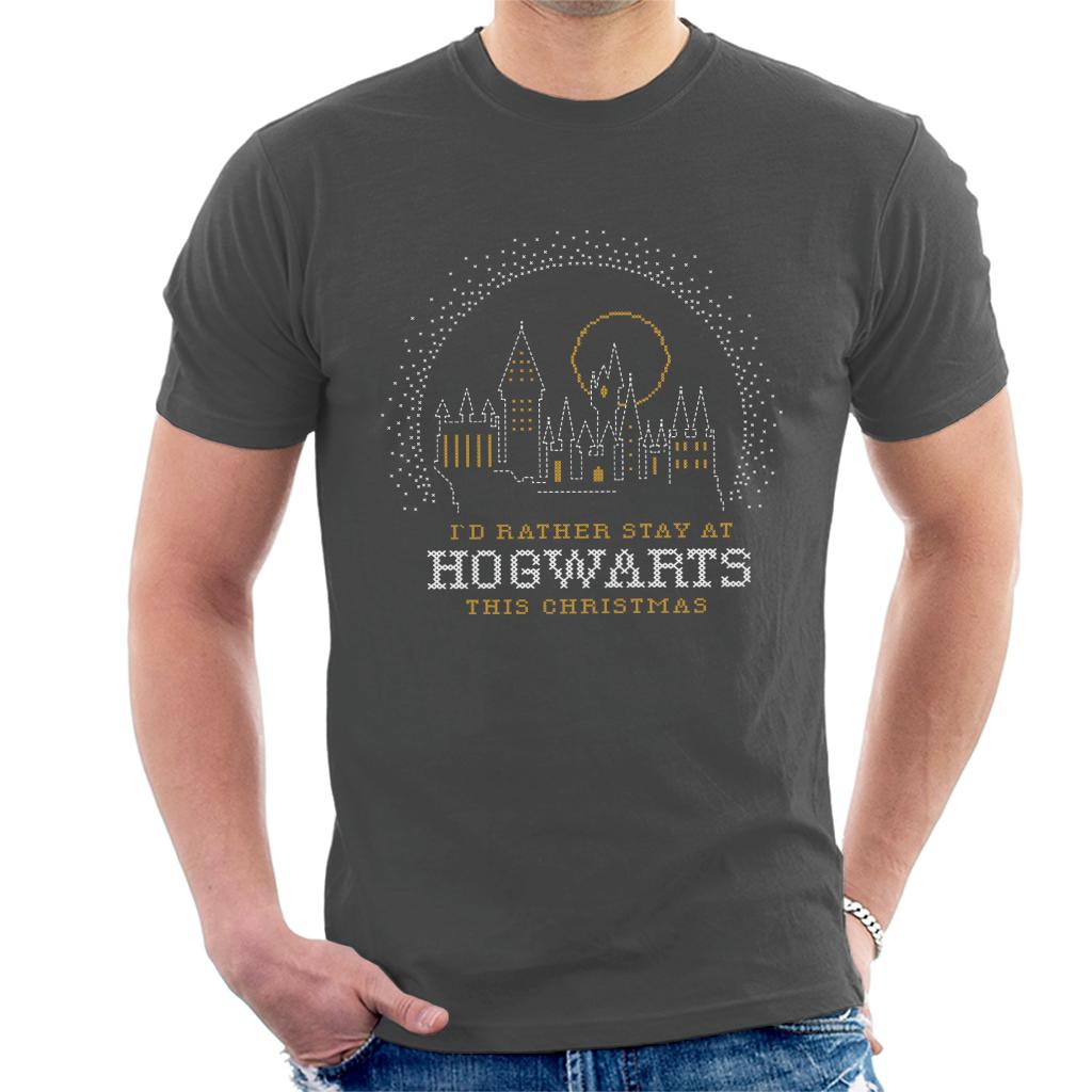 Harry Potter Christmas Staying At Hogwarts Men's T-Shirt product image 4