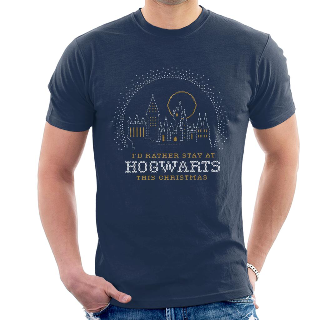 Harry Potter Christmas Staying At Hogwarts Men's T-Shirt product image 6