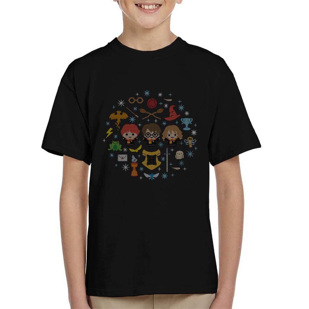Harry Potter Christmas Characters Montage Kid's T-Shirt product image 1