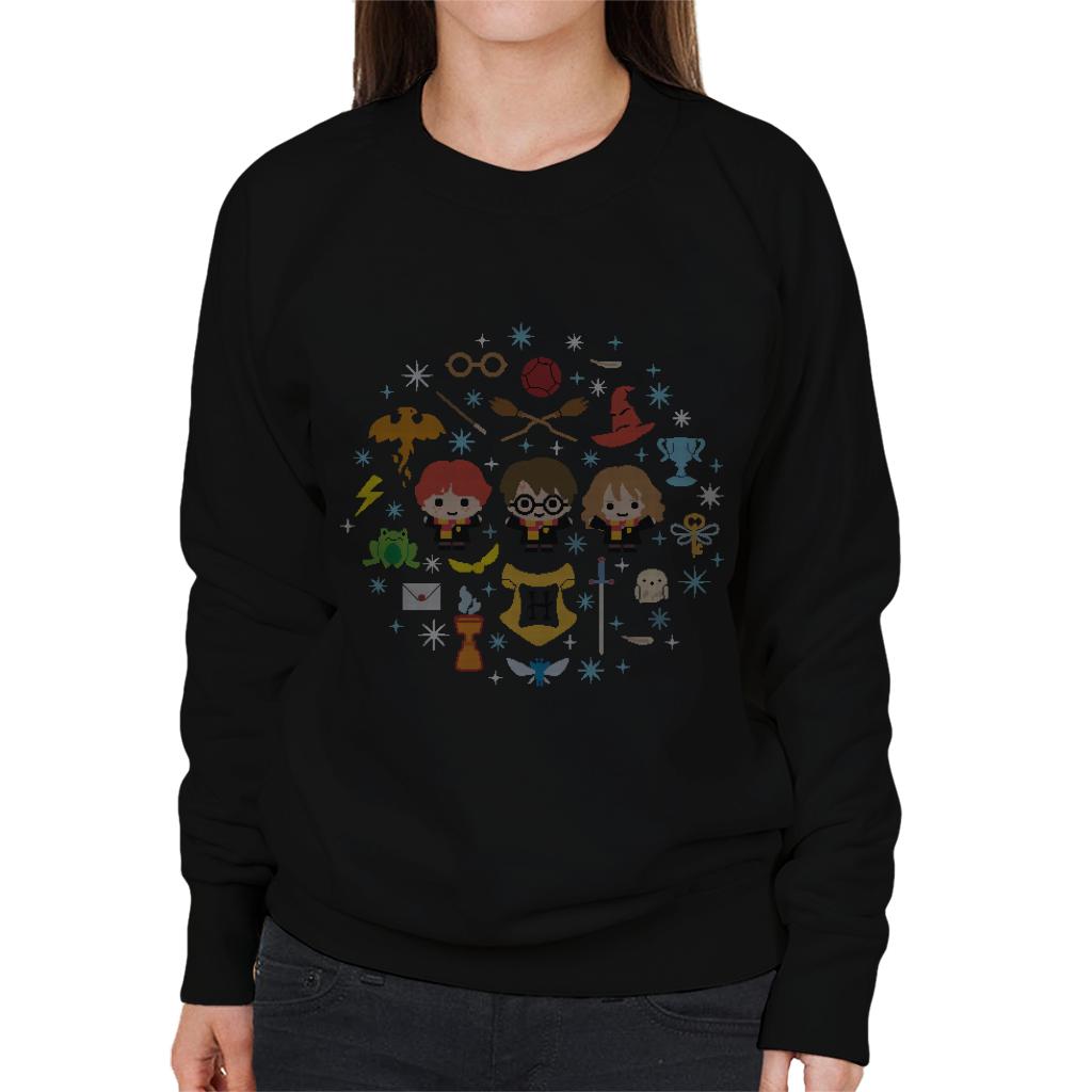 Harry Potter Christmas Characters Montage Women's Sweatshirt product image 1