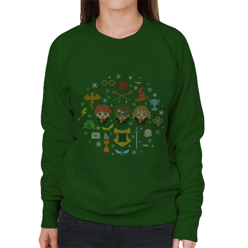 Harry Potter Christmas Characters Montage Women's Sweatshirt product image 4