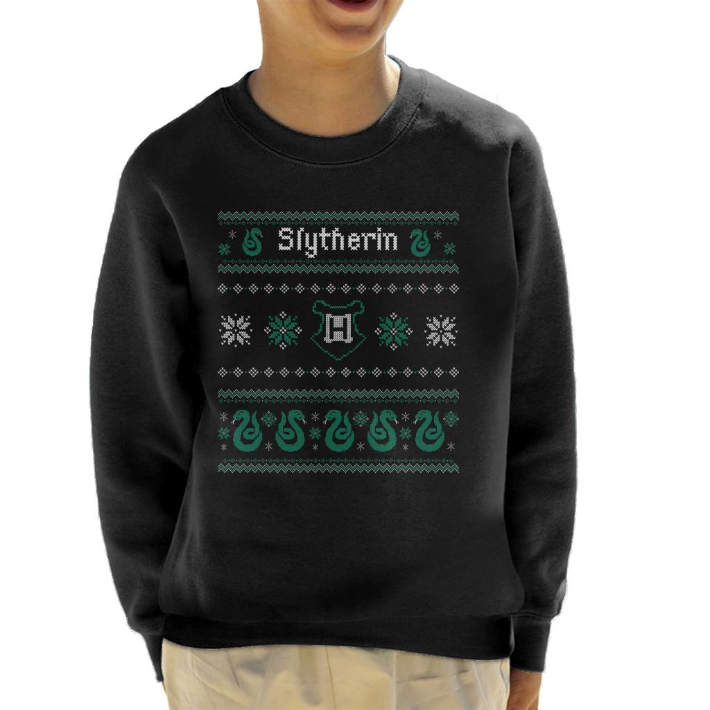 Harry Potter Christmas Slytherin Kid's Sweatshirt product image 1
