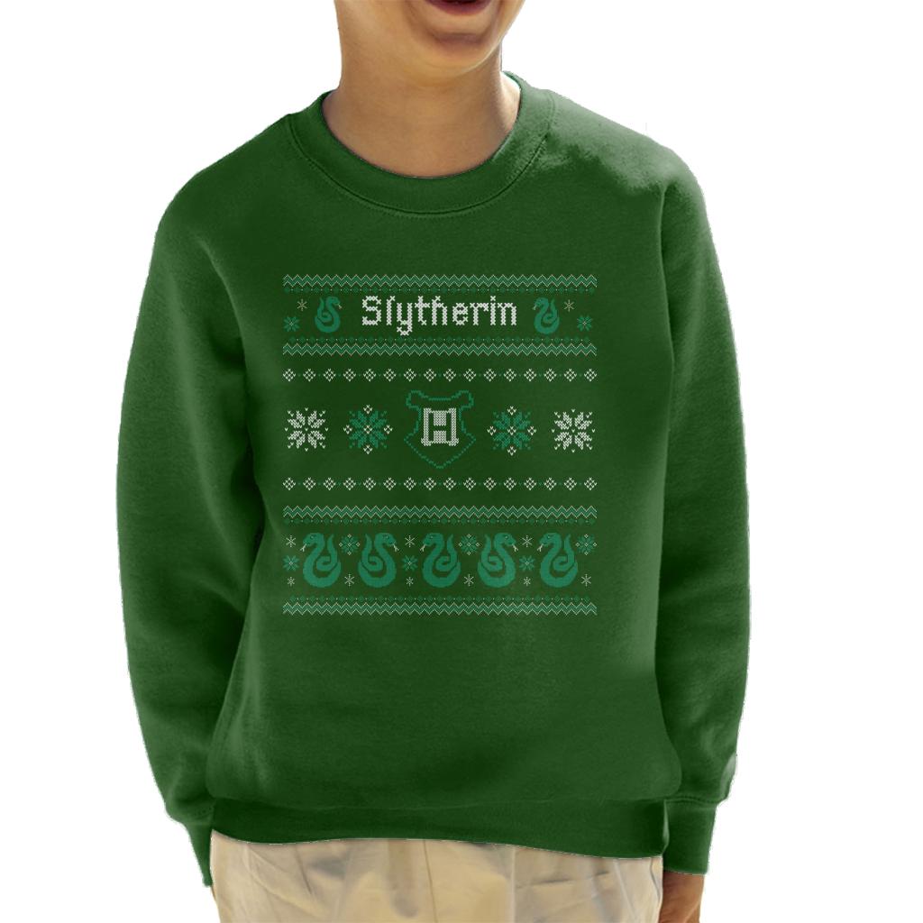 Harry Potter Christmas Slytherin Kid's Sweatshirt product image 6