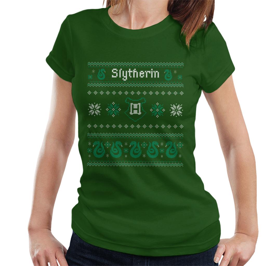 Harry Potter Christmas Slytherin Women's T-Shirt product image 6