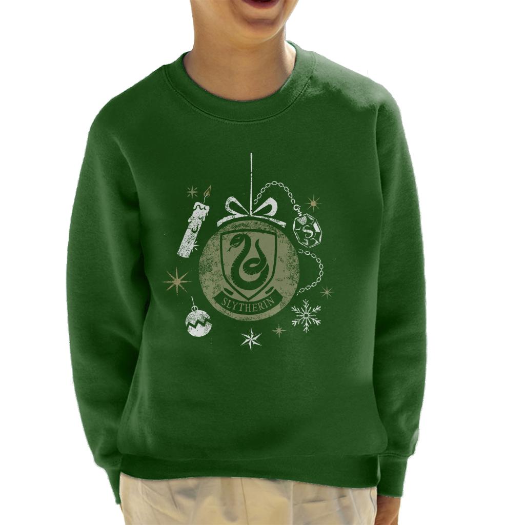 Harry Potter Christmas Slytherin Bauble Kid's Sweatshirt product image 4
