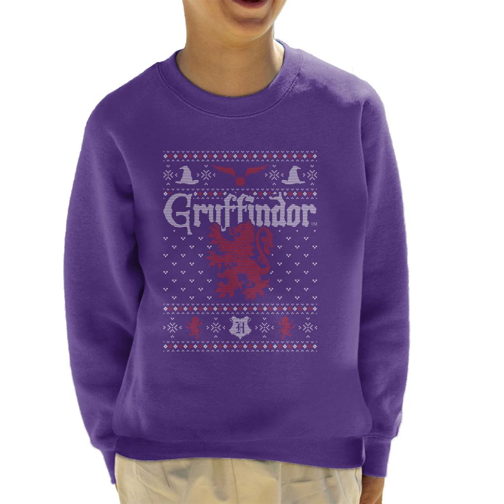 Harry Potter Christmas Gryffindor Kid's Sweatshirt product image 6