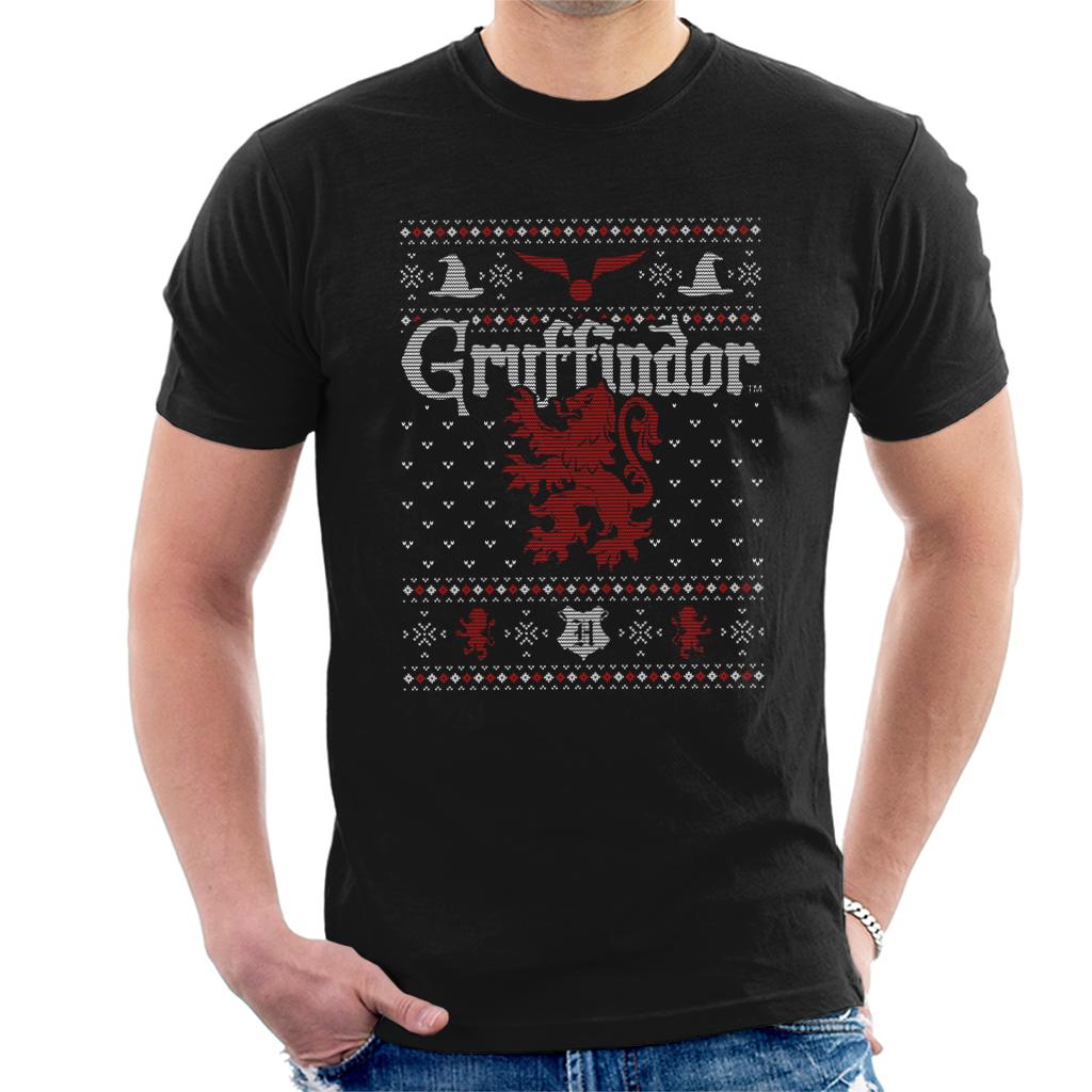 Harry Potter Christmas Gryffindor Men's T-Shirt product image 1