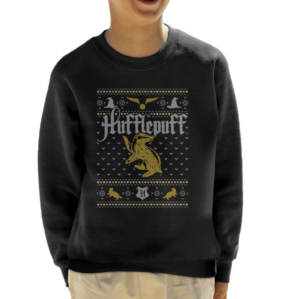 Harry Potter Christmas Hufflepuff Kid's Sweatshirt product image 1
